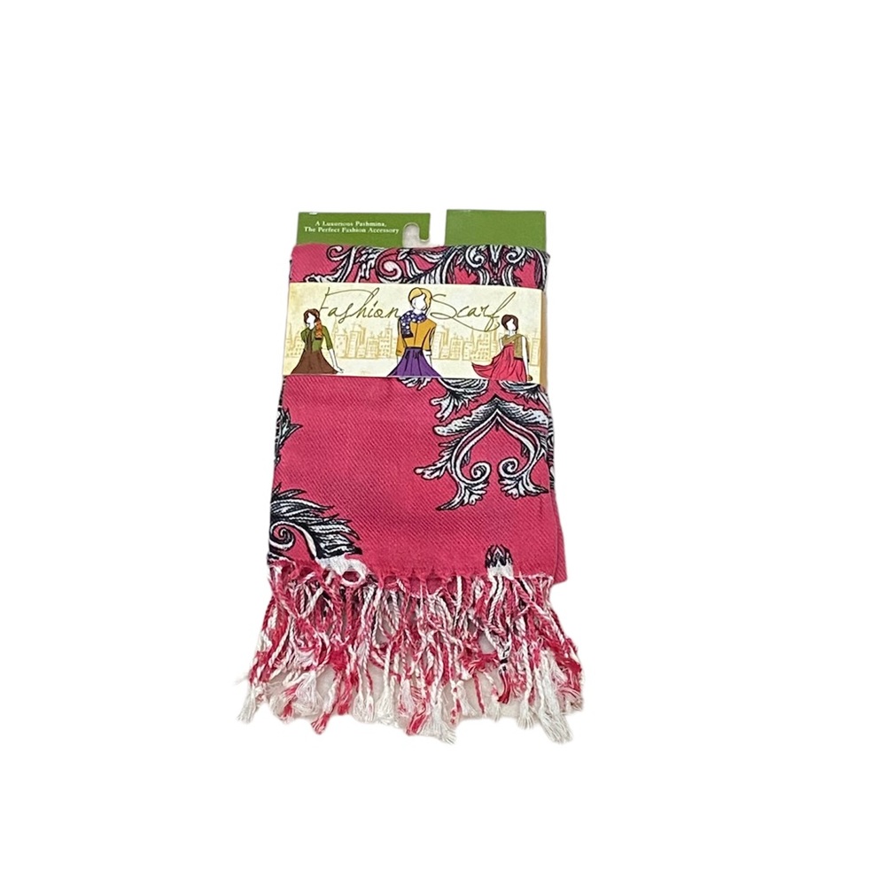 Blue Star Clothing Company Pink Patterned Scarf